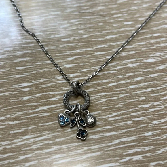 Lia Sophia Jewelry - Lia Sophia burnished silver crystal charms necklace.